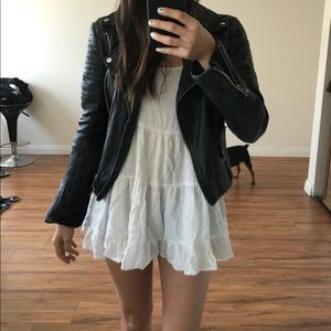 Zara Woman Moto Faux Leather Jacket